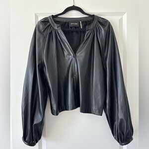 Dolce Cabo Women's Black Leather Top